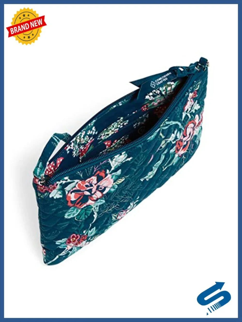 Convertible Wristlet Wallet with RFID Protection, Recycled Cotton, Zip Closure